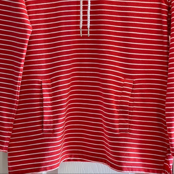 Tommy Hilfiger Striped Cowl Neck Tunic Red and White With Draw String & Pocket - Picture 3 of 7